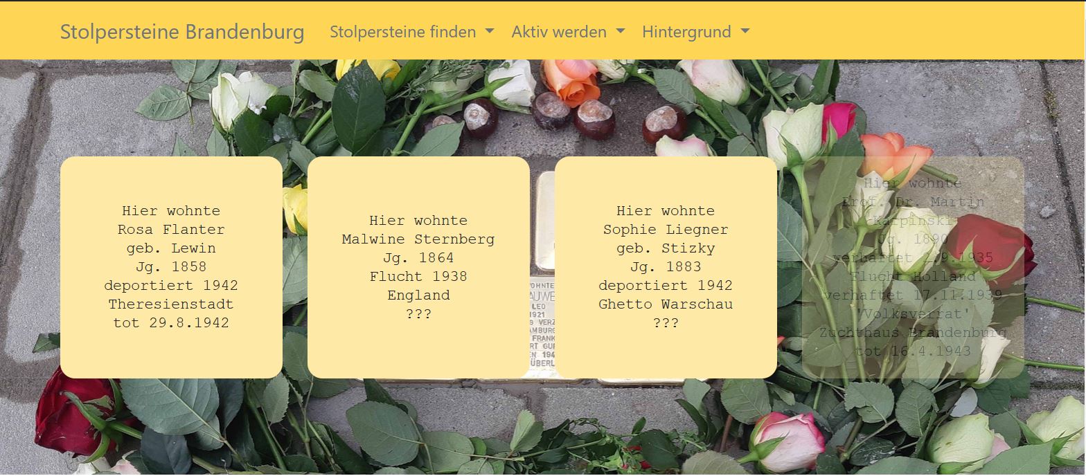 Websight Stolpersteine