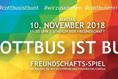 Internationales Fußballspiel am Samstag, 10. November, 11:30 Uhr als Zeichen von Toleranz und Weltoffenheit