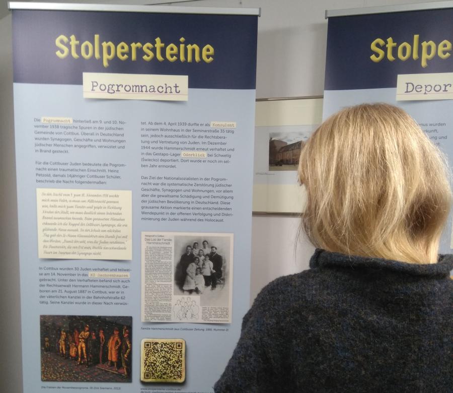 Ausstellung &quot;Stolpersteine&quot; des Stadtmuseums Cottbus